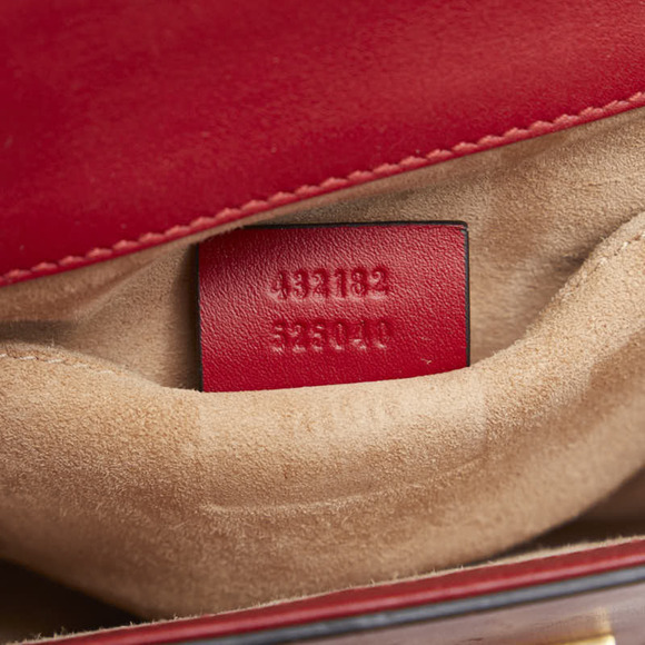 Authentic Gucci Studded Leather Small Padlock Shoulder Bag - Picture 7 of 8